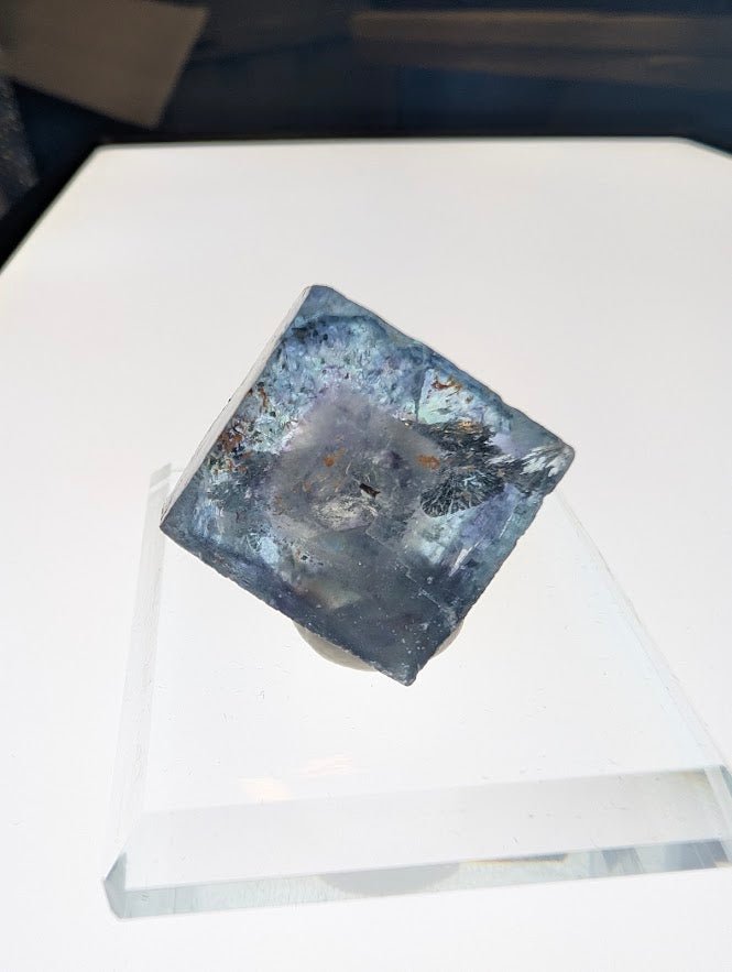 1 - Inch Fluorite Cube with Pyrite – Yaogangxian, China - Legacy Crystals and Minerals