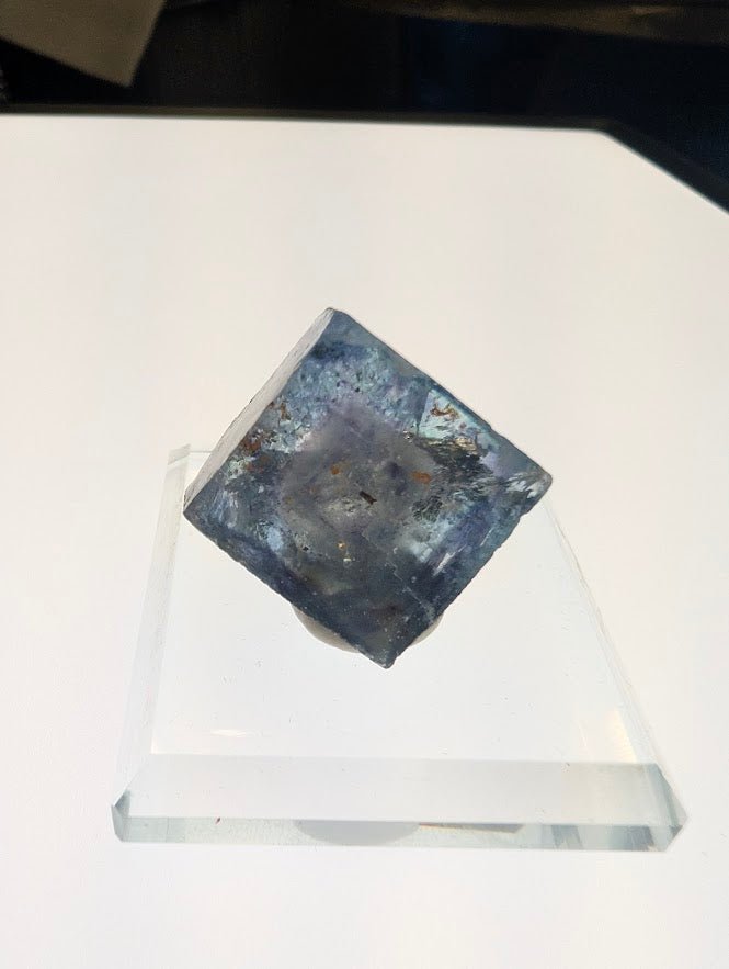 1 - Inch Fluorite Cube with Pyrite – Yaogangxian, China - Legacy Crystals and Minerals