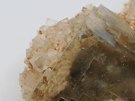 Golden "Beijing" Fluorite on Bladed Barite Matrix – Huairou District | 255g - Legacy Crystals and Minerals
