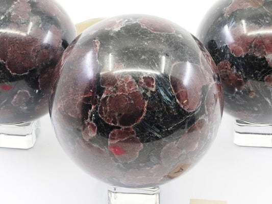 Almandine Garnet in Biotite Matrix Spheres - Legacy Crystals and Minerals