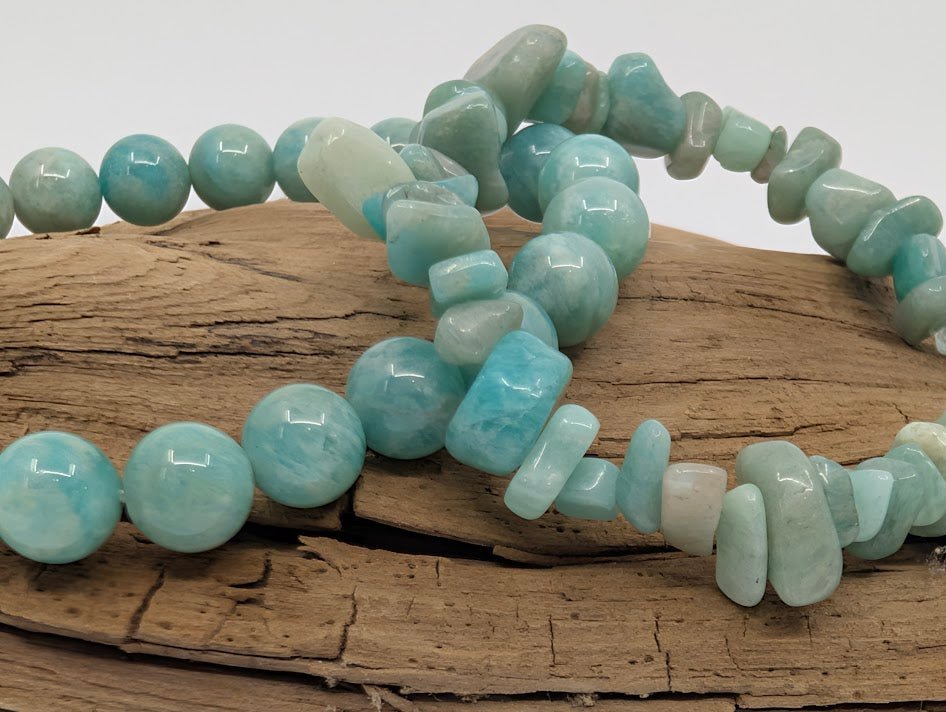 Amazonite Bracelet — 8mm & Chip - Legacy Crystals and Minerals