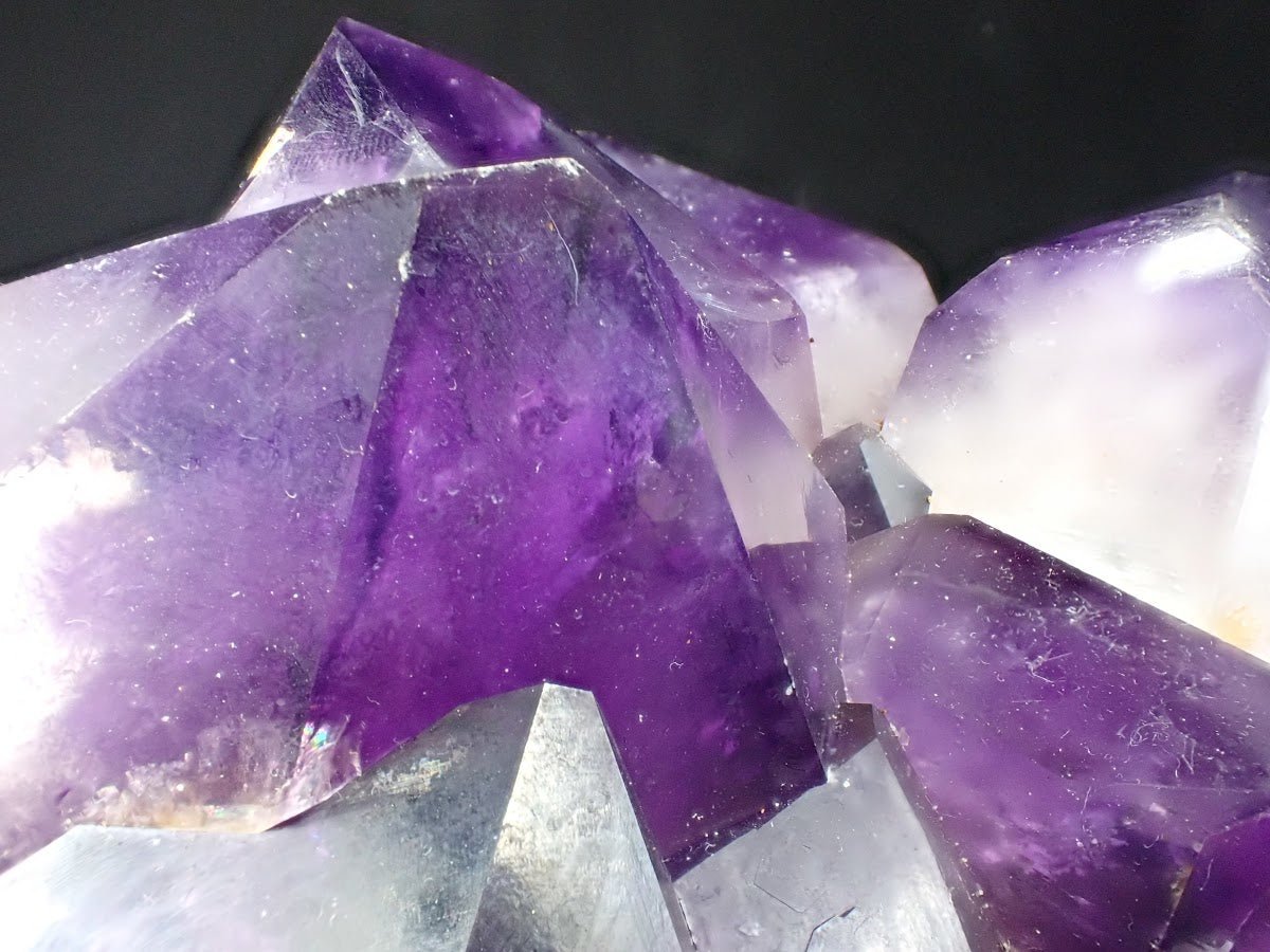 Amethyst Cluster with Deep Purple Zoning & White Matrix, Congo 4.62 kg, 10" x 7.5" - Legacy Crystals and Minerals