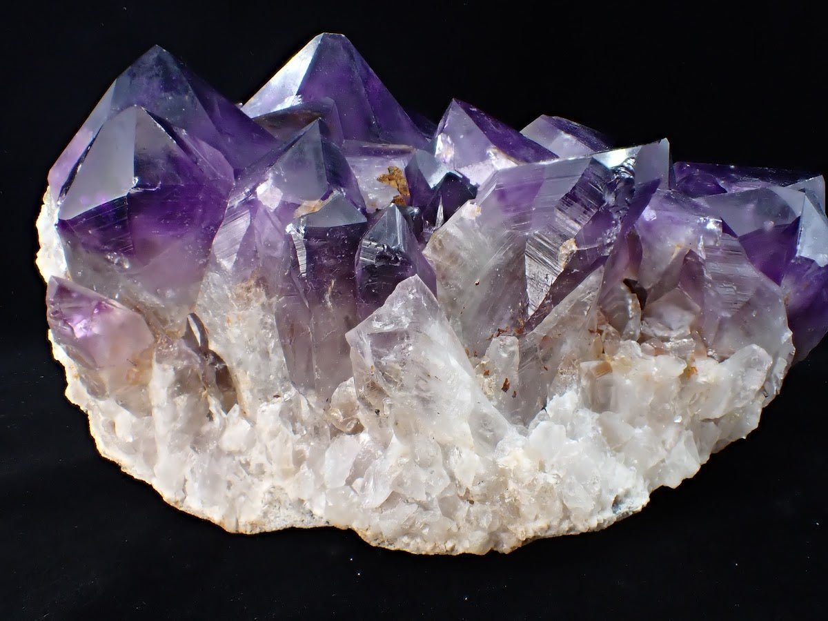 Amethyst Cluster with Deep Purple Zoning & White Matrix, Congo 4.62 kg, 10" x 7.5" - Legacy Crystals and Minerals