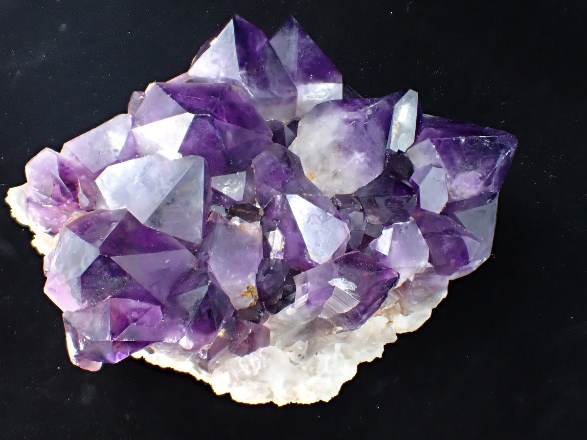 Amethyst Cluster with Deep Purple Zoning & White Matrix, Congo 4.62 kg, 10" x 7.5" - Legacy Crystals and Minerals
