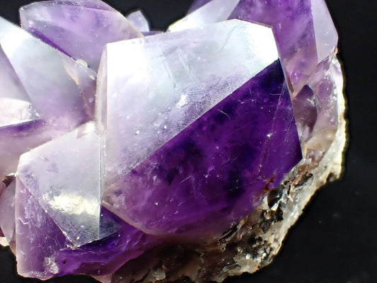 Amethyst Cluster with Deep Purple Zoning & White Matrix, Congo 4.62 kg, 10" x 7.5" - Legacy Crystals and Minerals