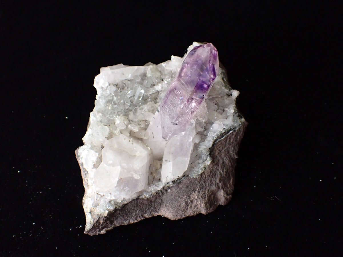 Amethyst Enhydro on Quartz Matrix – Goboboseb Mountains, Namibia - Legacy Crystals and Minerals