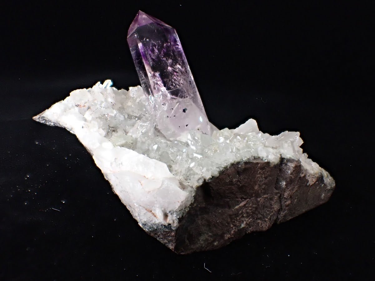 Amethyst Enhydro on Quartz Matrix – Goboboseb Mountains, Namibia - Legacy Crystals and Minerals