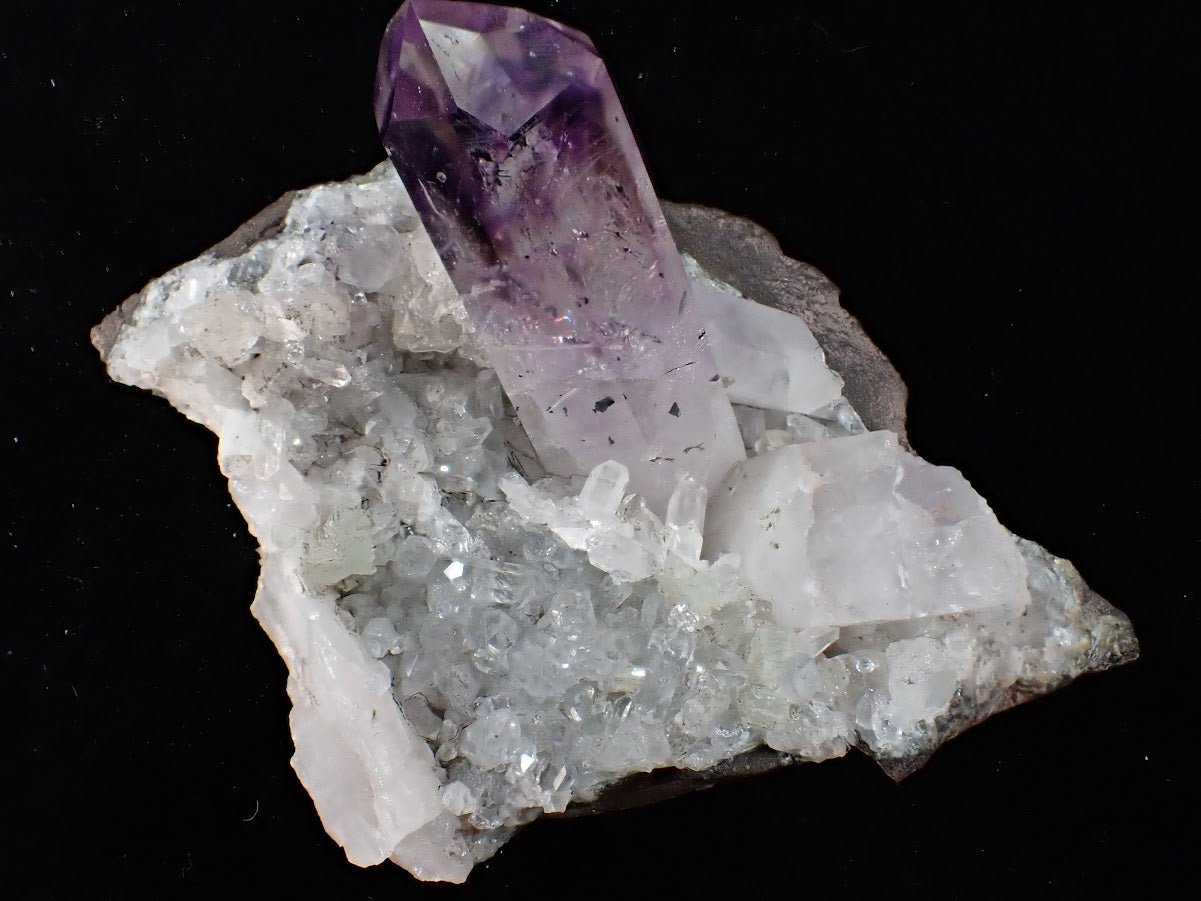 Amethyst Enhydro on Quartz Matrix – Goboboseb Mountains, Namibia - Legacy Crystals and Minerals