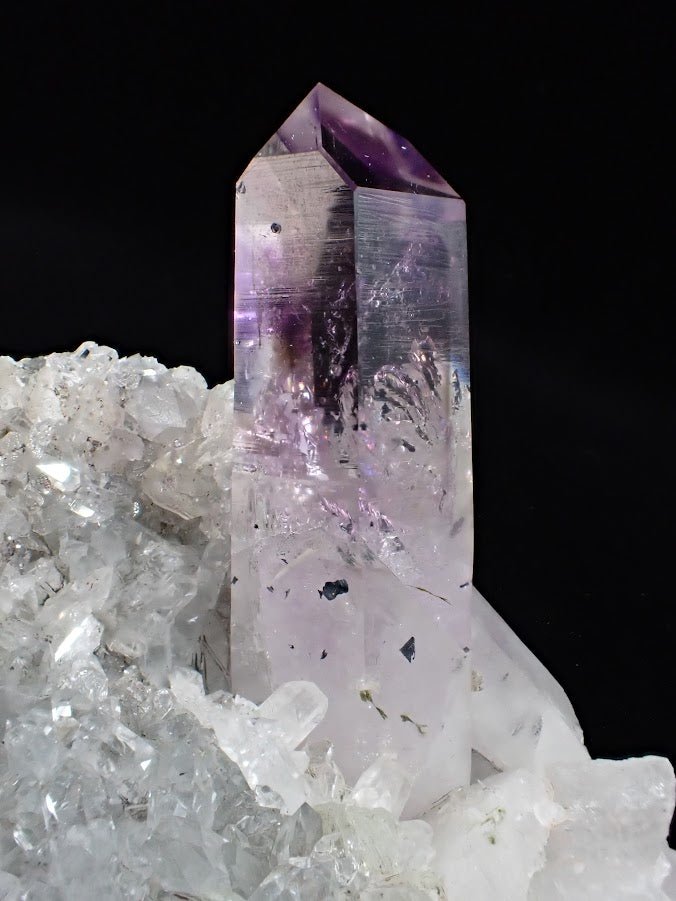 Amethyst Enhydro on Quartz Matrix – Goboboseb Mountains, Namibia - Legacy Crystals and Minerals