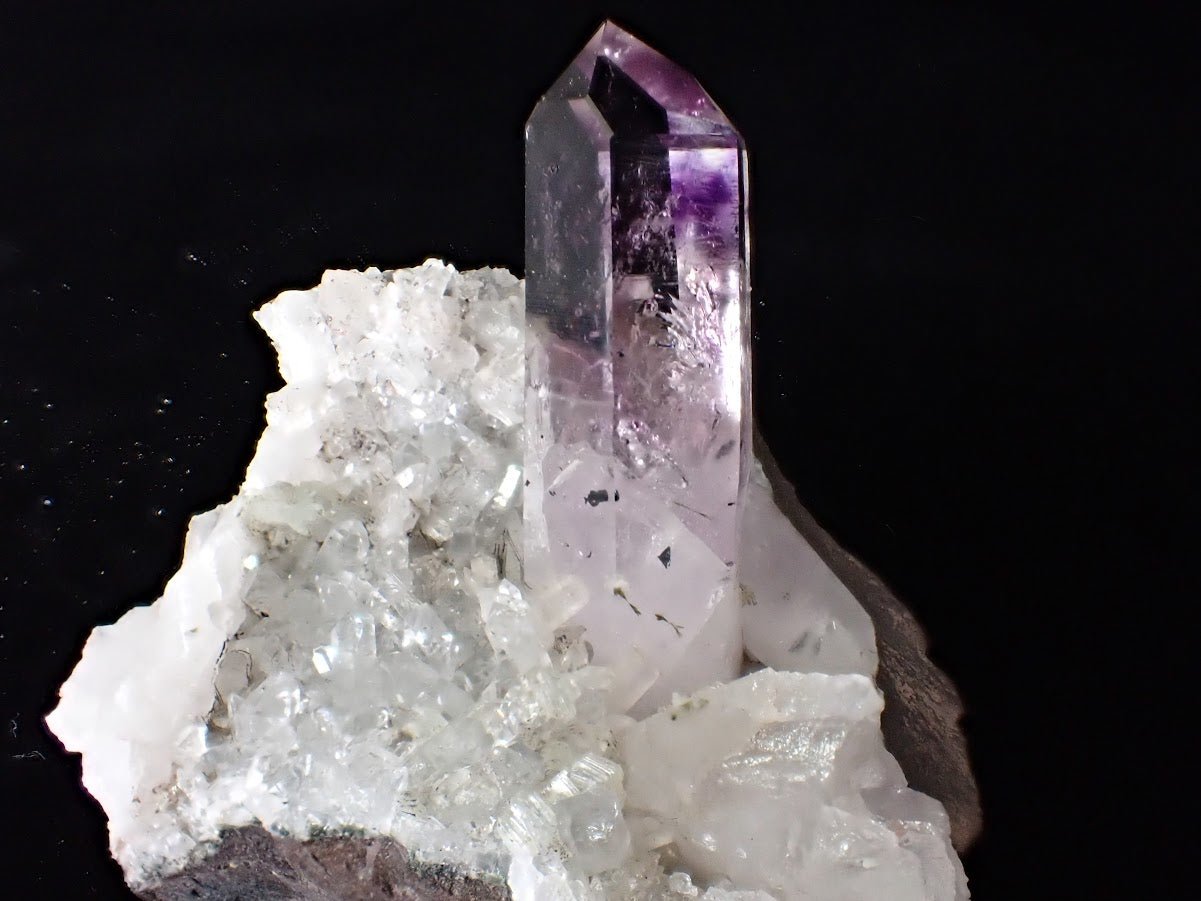 Amethyst Enhydro on Quartz Matrix – Goboboseb Mountains, Namibia - Legacy Crystals and Minerals