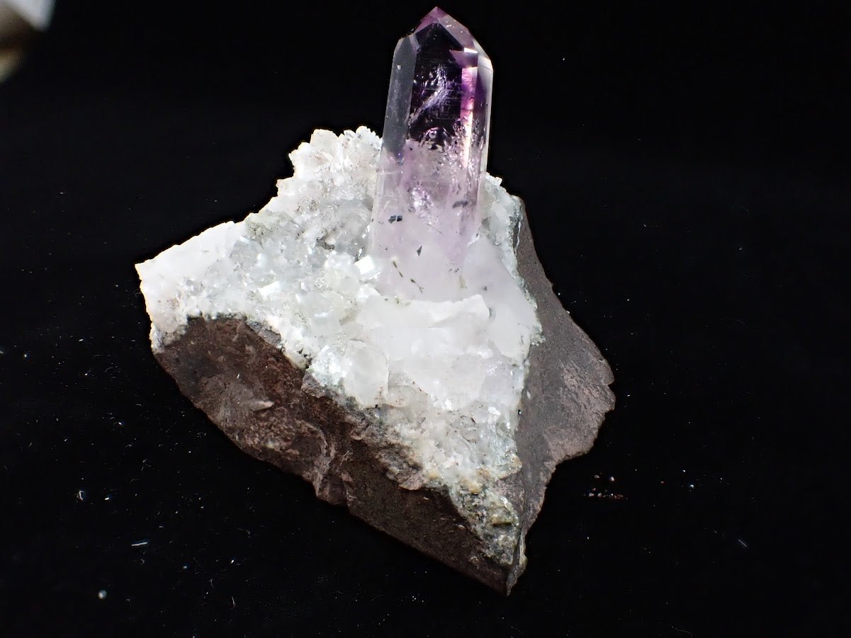 Amethyst Enhydro on Quartz Matrix – Goboboseb Mountains, Namibia - Legacy Crystals and Minerals