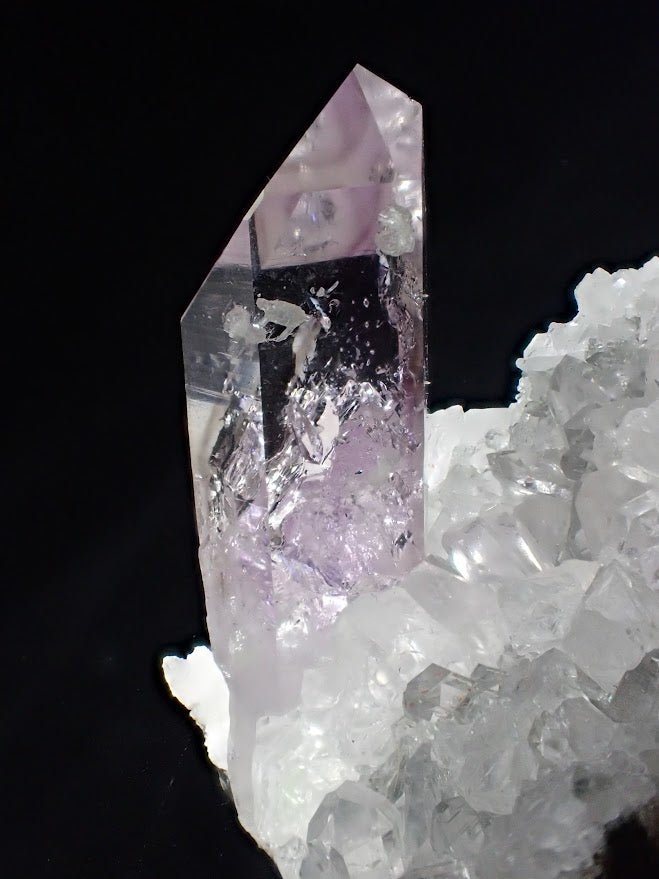 Amethyst on Quartz Matrix – Goboboseb Mountains, Namibia - Legacy Crystals and Minerals