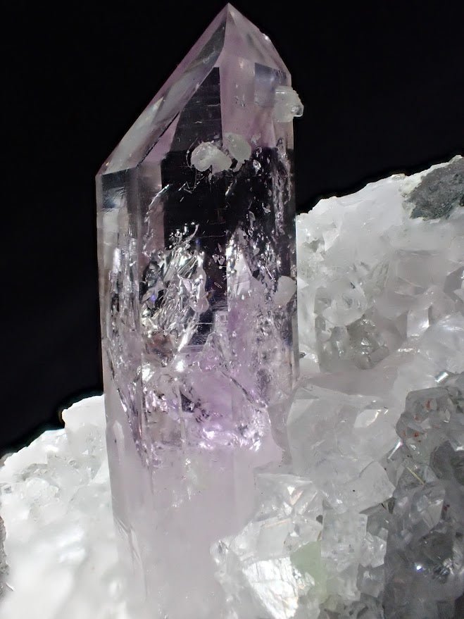 Amethyst on Quartz Matrix – Goboboseb Mountains, Namibia - Legacy Crystals and Minerals