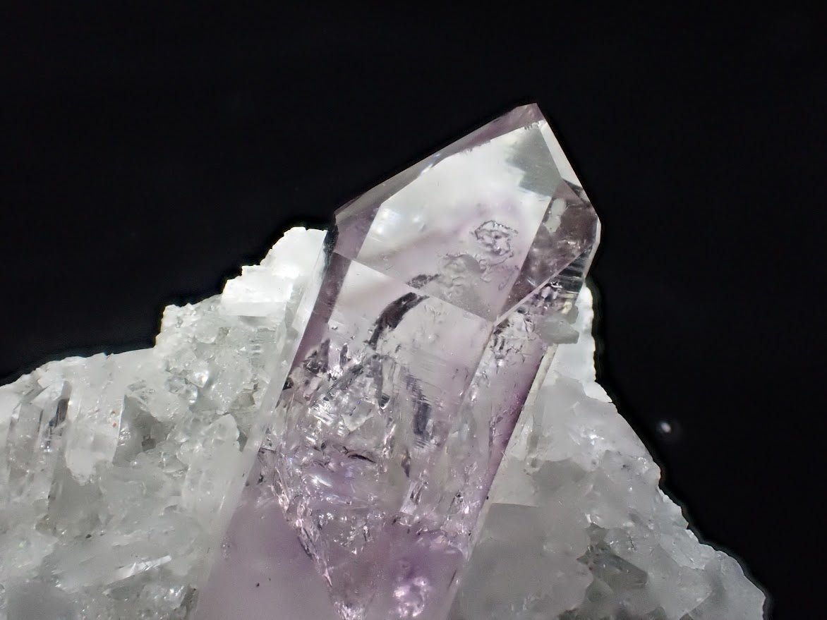 Amethyst on Quartz Matrix – Goboboseb Mountains, Namibia - Legacy Crystals and Minerals