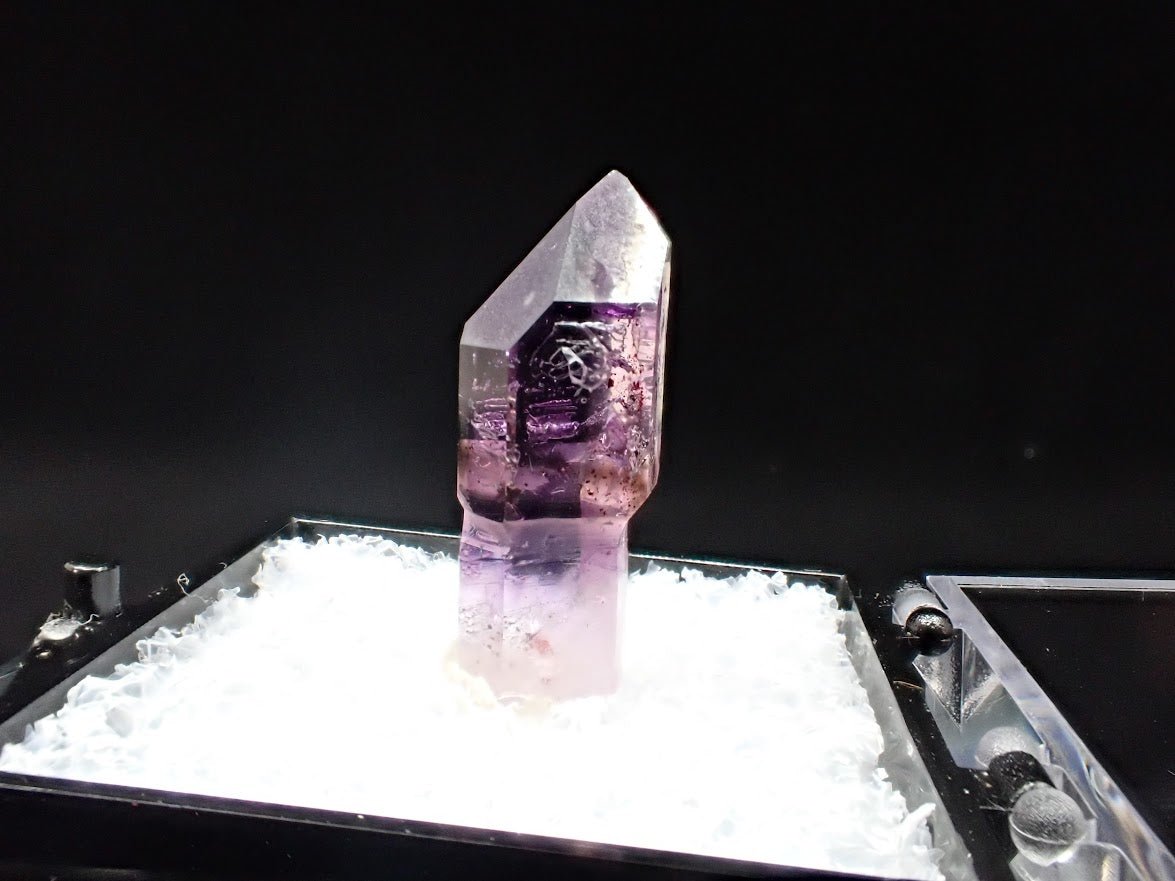 Amethyst Scepter – Goboboseb Mountains, Namibia – Deep Purple with Phantom Inclusions – 21mm Collector Specimen - Legacy Crystals and Minerals
