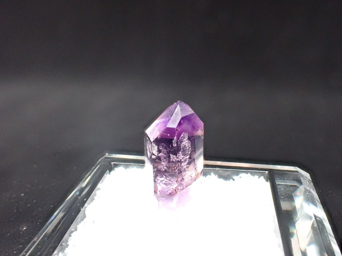 Amethyst Scepter – Goboboseb Mountains, Namibia – Deep Purple with Phantom Inclusions – 21mm Collector Specimen - Legacy Crystals and Minerals