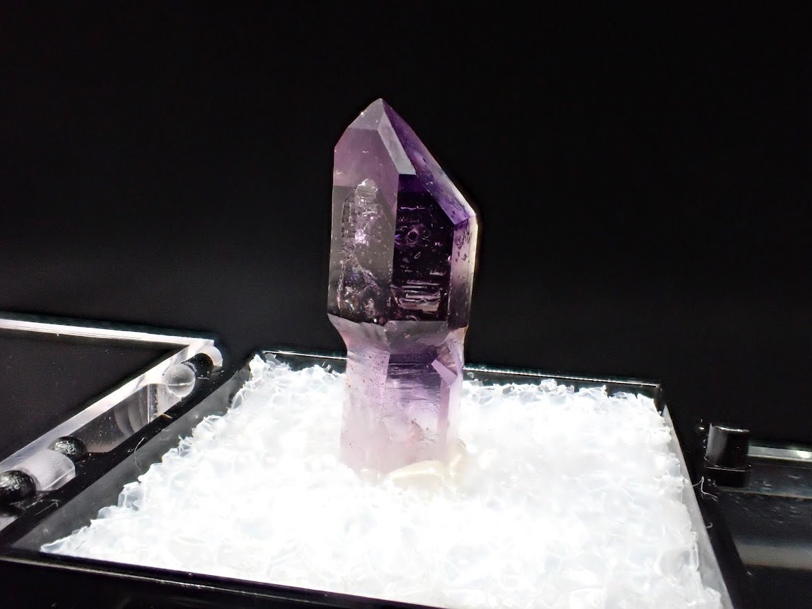 Amethyst Scepter – Goboboseb Mountains, Namibia – Deep Purple with Phantom Inclusions – 21mm Collector Specimen - Legacy Crystals and Minerals