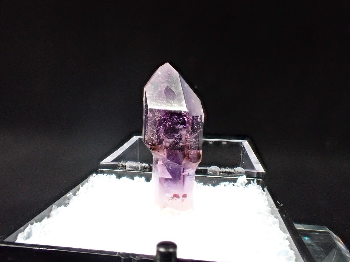 Amethyst Scepter – Goboboseb Mountains, Namibia – Deep Purple with Phantom Inclusions – 21mm Collector Specimen - Legacy Crystals and Minerals