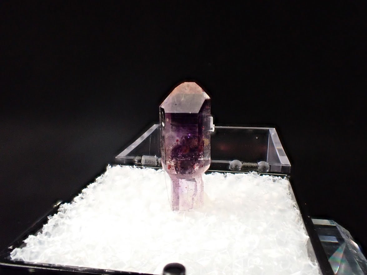 Amethyst Scepter – Goboboseb Mountains, Namibia – Deep Purple Zoning – Micro Collector Specimen (16mm) - Legacy Crystals and Minerals