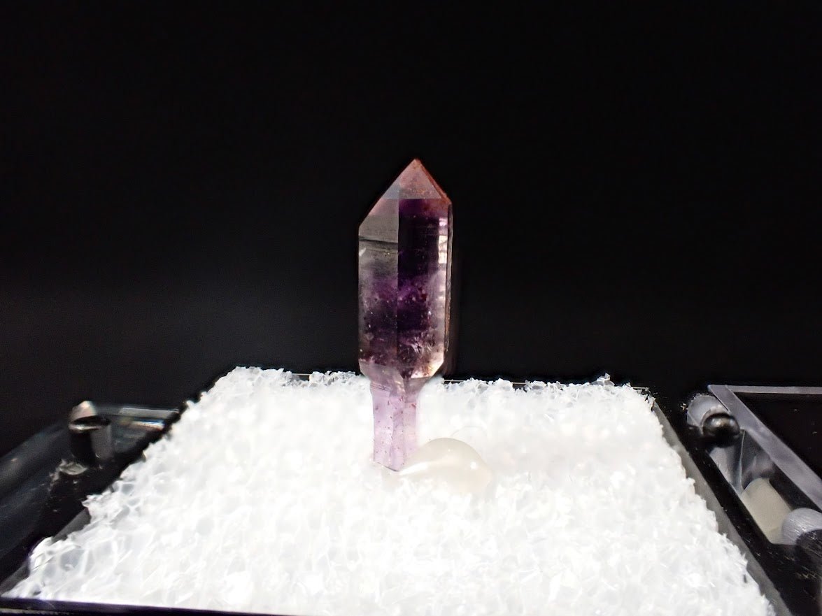 Amethyst Scepter – Goboboseb Mountains, Namibia – Deep Purple Zoning – Micro Collector Specimen (16mm) - Legacy Crystals and Minerals