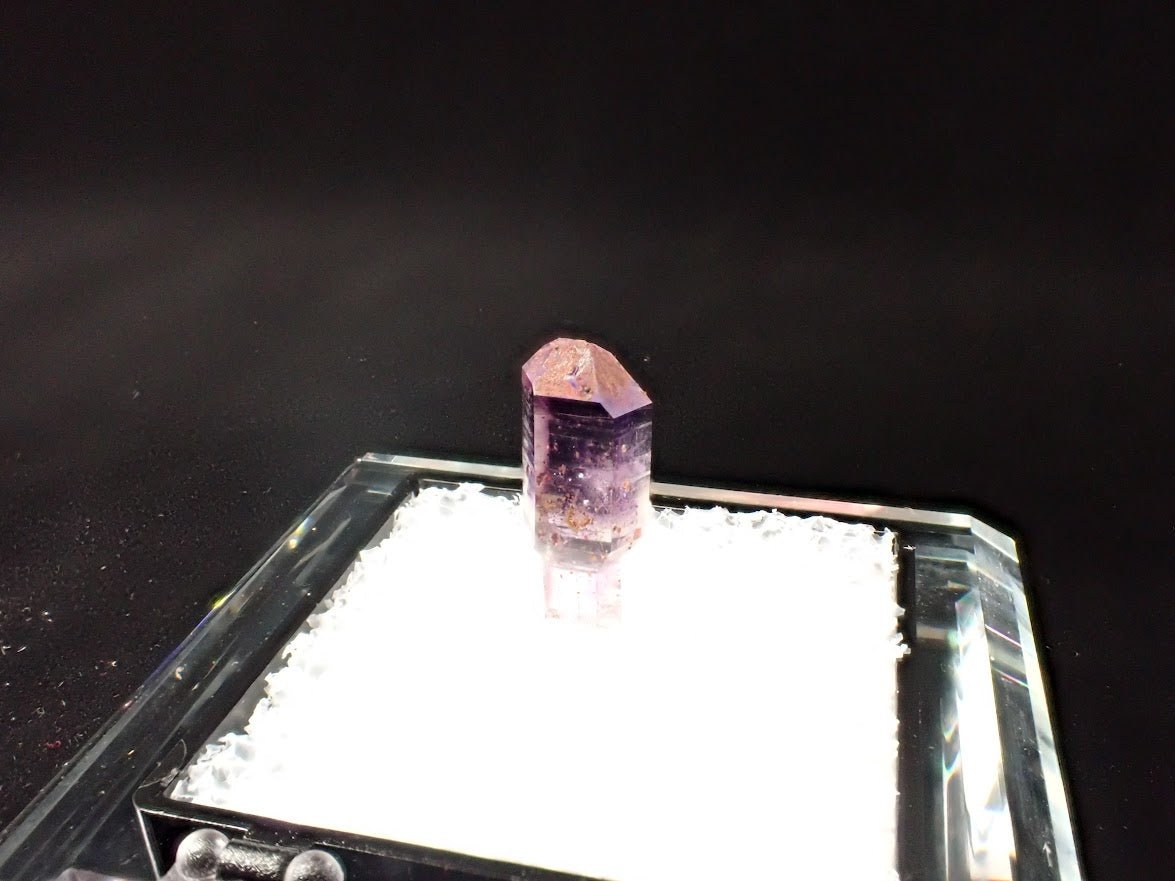 Amethyst Scepter – Goboboseb Mountains, Namibia – Deep Purple Zoning – Micro Collector Specimen (16mm) - Legacy Crystals and Minerals
