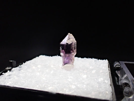 Amethyst with Analcime – Goboboseb Mountains, Namibia – Micro Crystal Specimen (11mm) - Legacy Crystals and Minerals