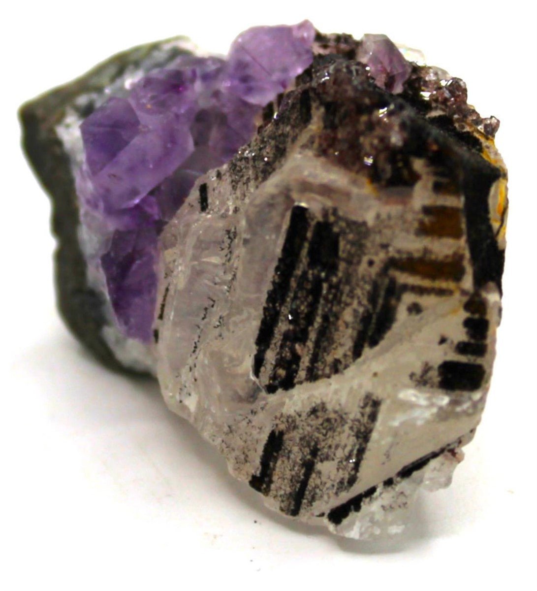 Amethyst with Calcite – Brazil - Legacy Crystals and Minerals