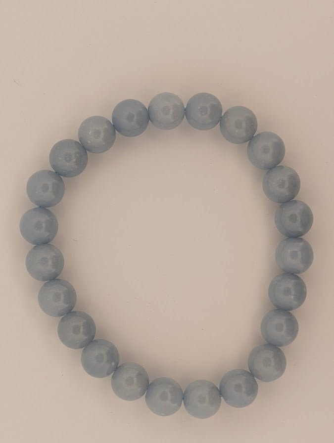 Angelite Bracelet — 6mm & 8mm - Legacy Crystals and Minerals