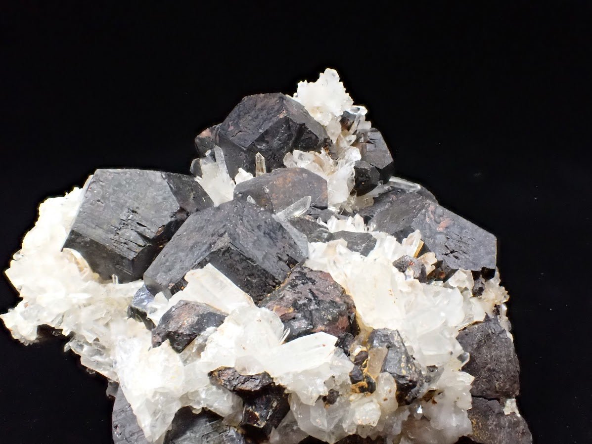 Black Pyrite & Quartz Cluster – Fengjiashan Mine (836g) - Legacy Crystals and Minerals