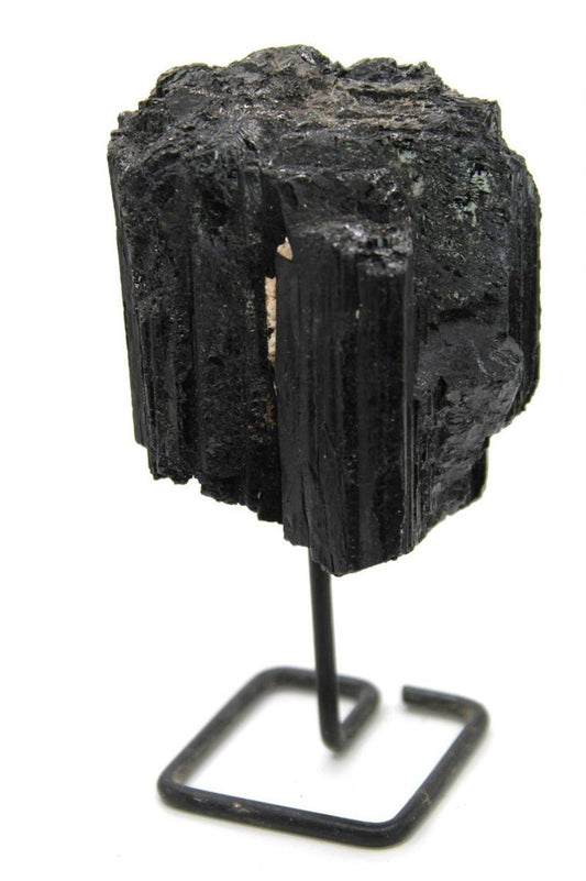 Black Tourmaline Crystal Cluster on Stand from Brazil Approx. 10.5 cm x 5 cm - Legacy Crystals and Minerals