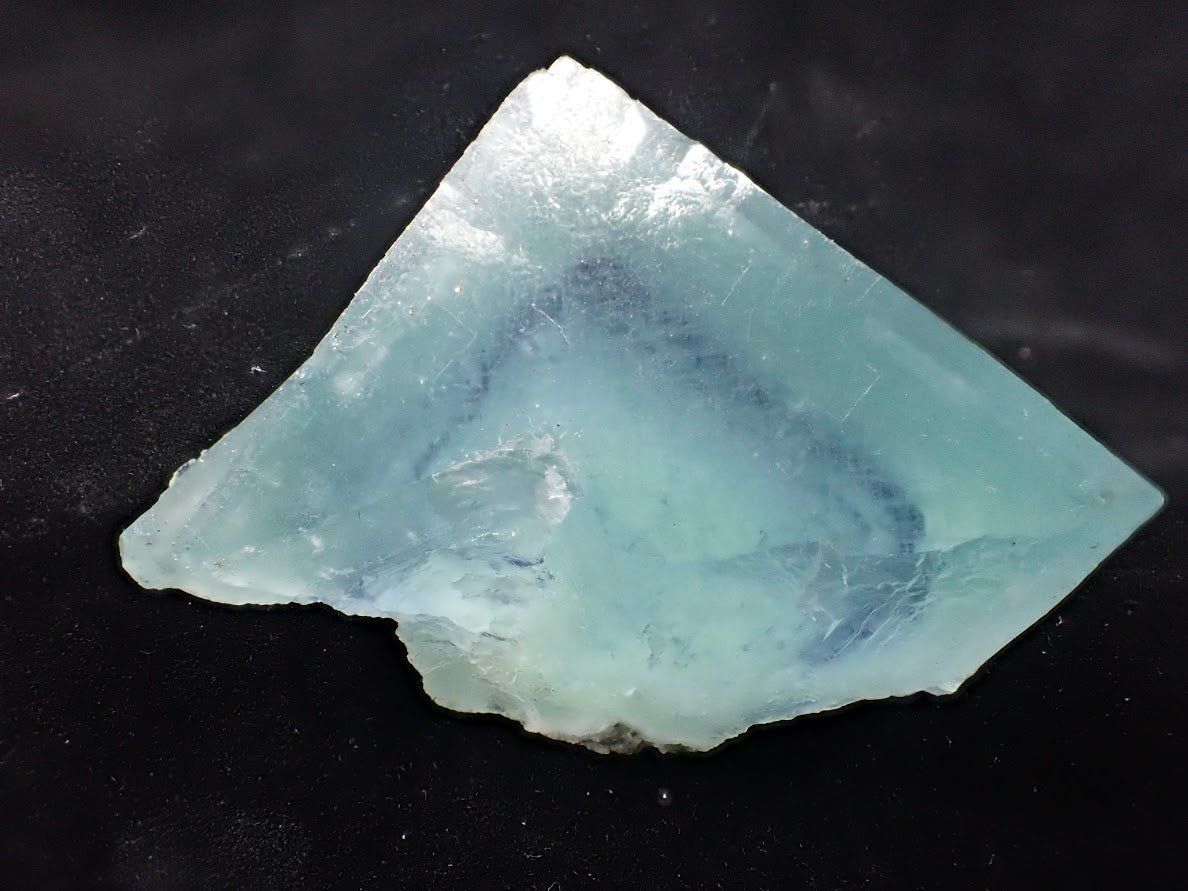 Blue Jelly Fluorite with Deep Square Phantom – Yaogangxian Mine (YGX), China - Legacy Crystals and Minerals