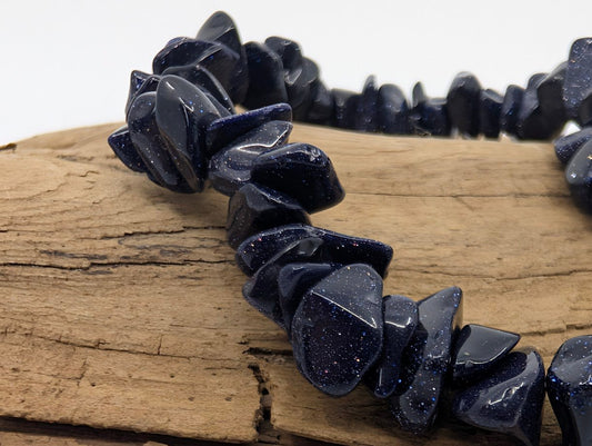 Blue Sandstone Chip Bracelet - Legacy Crystals and Minerals