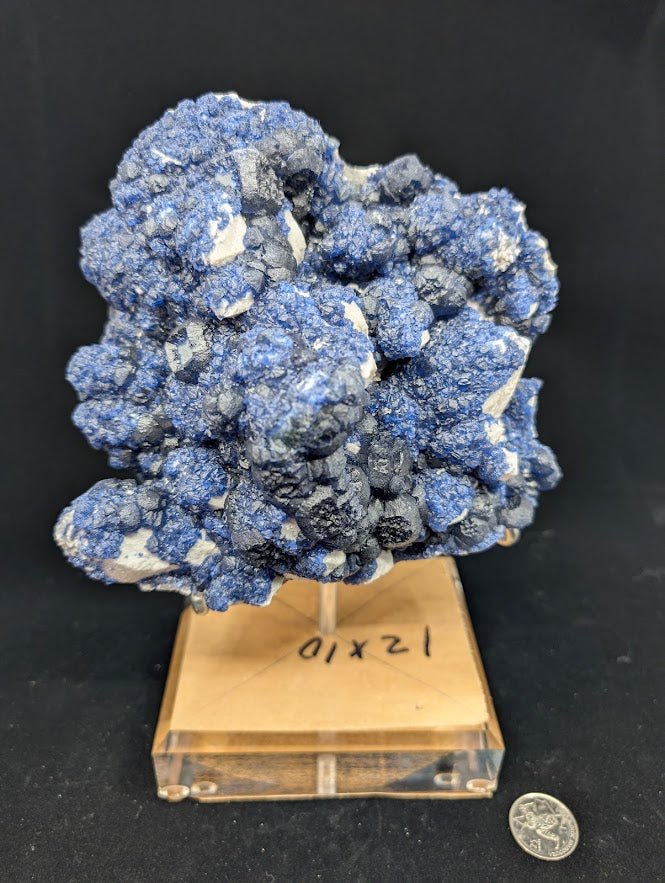 Blueberry Fluorite with Cubic "Window" Formation – A One - of - a - Kind Collector’s Masterpiece - Legacy Crystals and Minerals