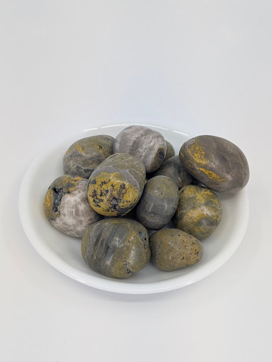 Bumblebee Jasper tumbled stones A grade – main product image