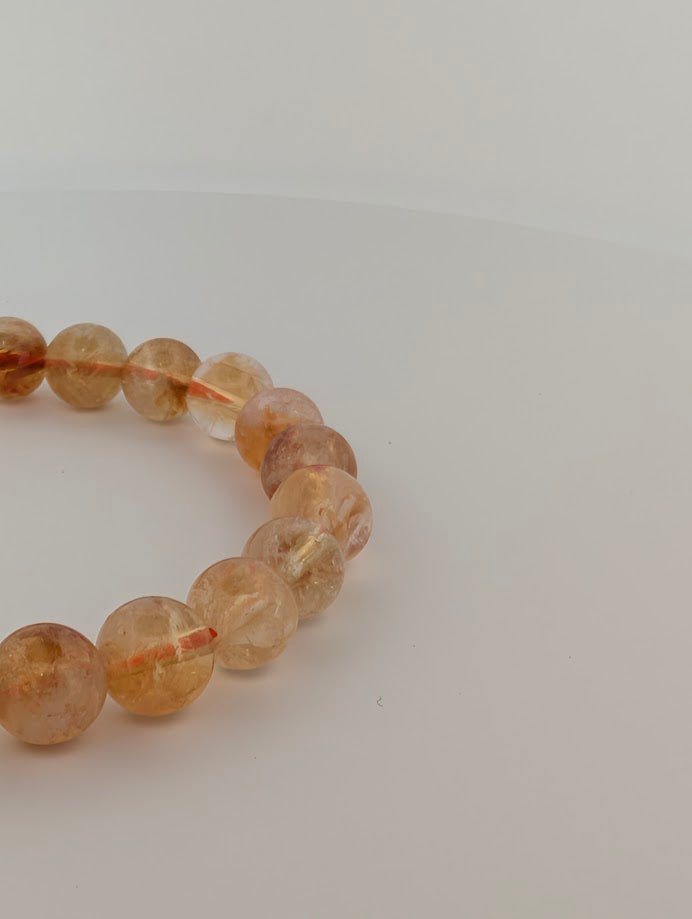 Citrine Bracelet – 8mm Polished Beads & Natural Chip - Legacy Crystals and Minerals
