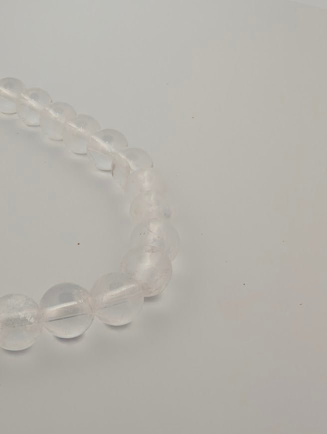 Clear Crackle Quartz Bracelet — 6mm & 8mm Beads - Legacy Crystals and Minerals