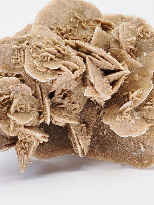 Underside structure of natural Desert Rose crystal showing growth matrix.