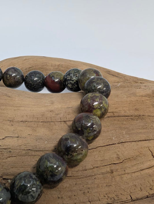 Dragon Blood Jasper Bracelet — 8mm Beads - Legacy Crystals and Minerals