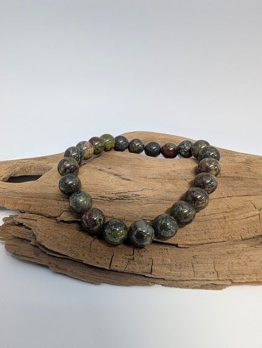 Dragon Blood Jasper Bracelet — 8mm Beads - Legacy Crystals and Minerals