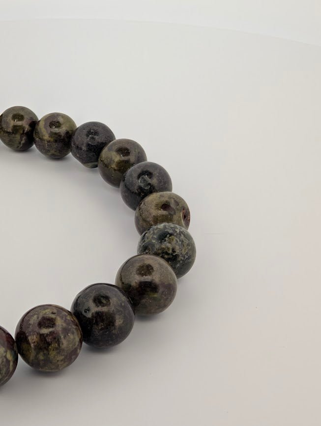 Dragon Blood Jasper Bracelet — 8mm Beads - Legacy Crystals and Minerals