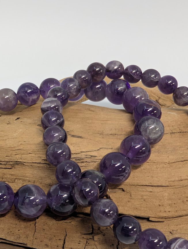 Dream Amethyst Bracelet — 6mm & 8mm Beads - Legacy Crystals and Minerals