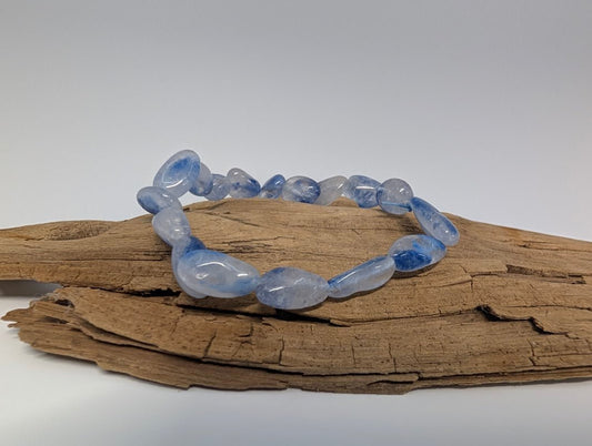 Dumortierite Bracelet — Tumbled Freeform Beads - Legacy Crystals and Minerals