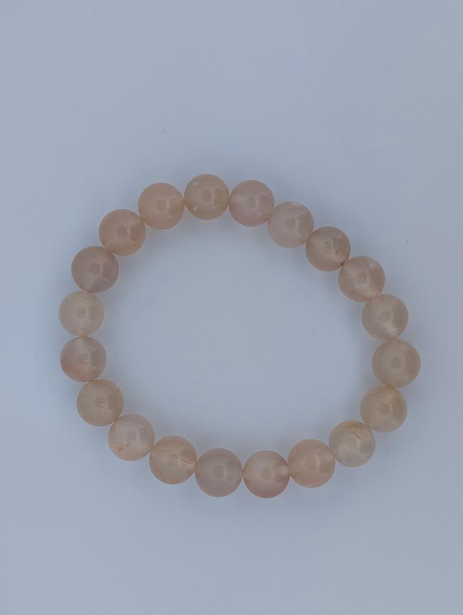 Flower Agate Bracelet — 11mm & 9mm Beads - Legacy Crystals and Minerals