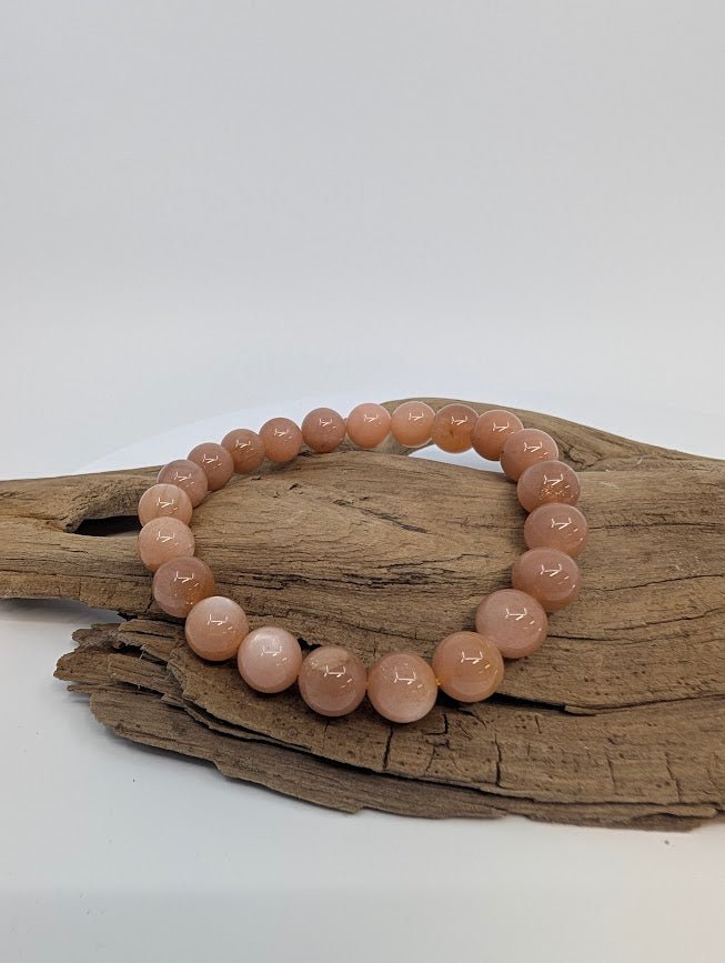Golden Sunstone Bracelet — 8mm Beads - Legacy Crystals and Minerals