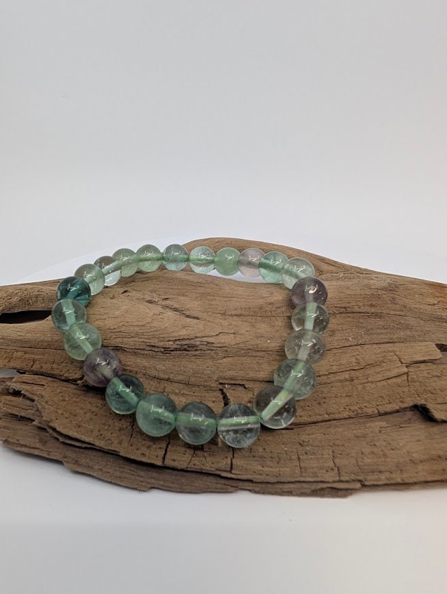 Green Fluorite Bracelet — 8mm Beads - Legacy Crystals and Minerals