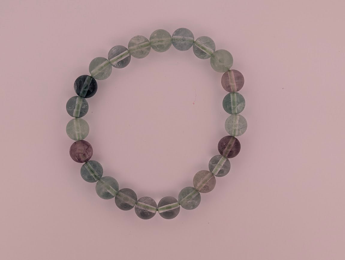 Green Fluorite Bracelet — 8mm Beads - Legacy Crystals and Minerals