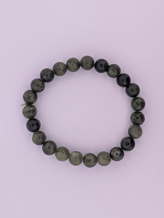 Green Jade Bracelet — 8mm Beads - Legacy Crystals and Minerals