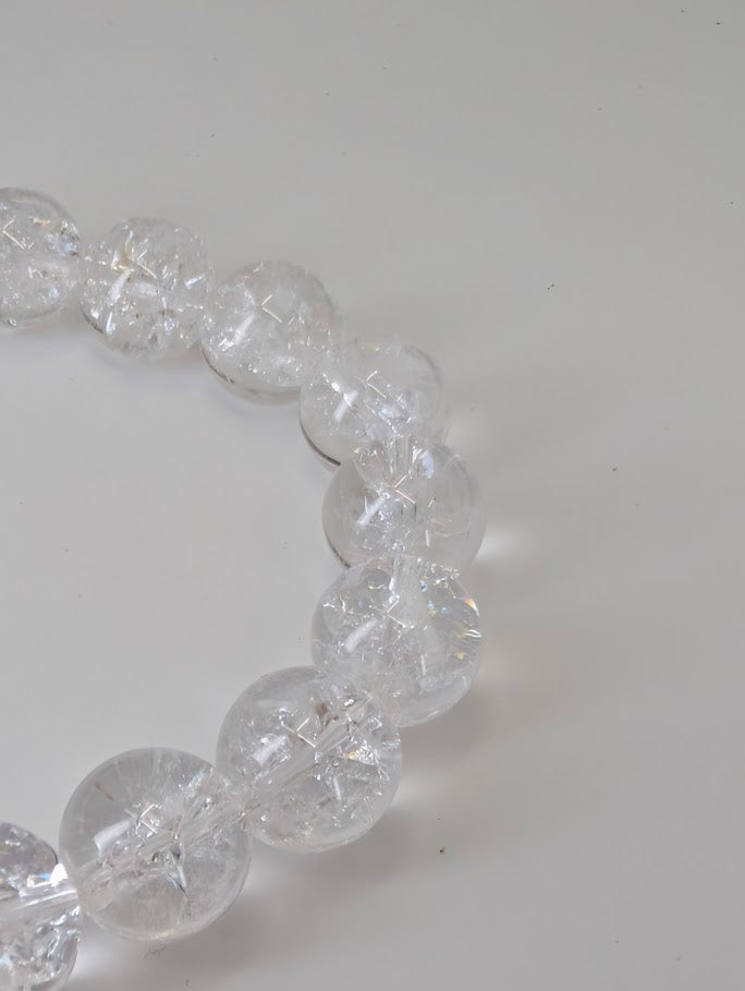 Close-up highlighting mirror polish and transparency of Himalayan quartz