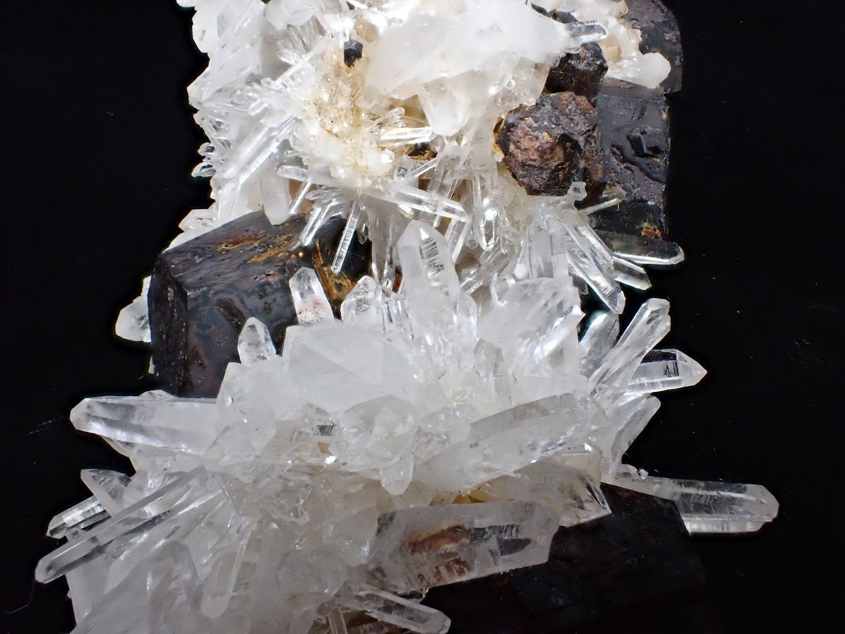 Large Black Pyrite & Quartz Cluster – Fengjiashan Mine (522g) - Legacy Crystals and Minerals
