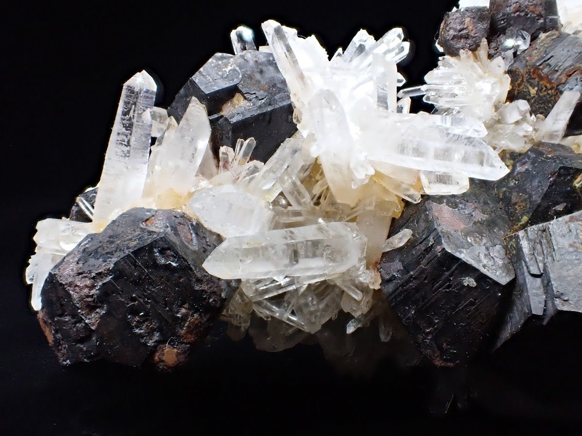 Large Black Pyrite & Quartz Cluster – Fengjiashan Mine (522g) - Legacy Crystals and Minerals